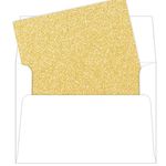 A2 Sparkle Gold Glitter Envelope Liners, MirriSPARKLE