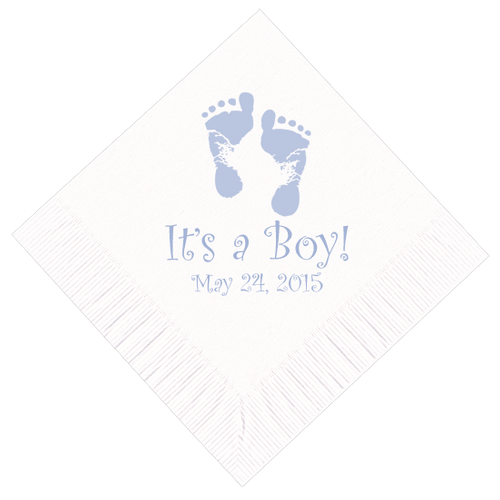 Baby Footprints Personalized Napkins