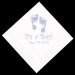 Baby Footprints Personalized Napkins