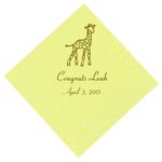 Baby Giraffe Personalized Napkins