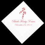 Candy Cane Personalized Napkins