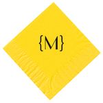 Single Bracket Monogram Personalized Napkins