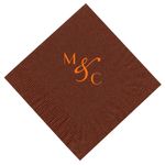 Angled Dual Letter Initial Personalized Napkins