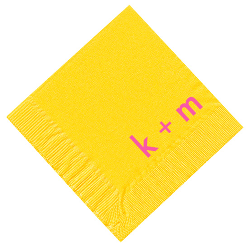 Modern Dual Letter Initial Personalized Napkins