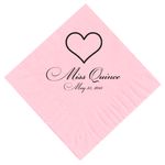 Classic Heart Personalized Napkins