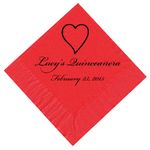 Heart Outline Personalized Napkins
