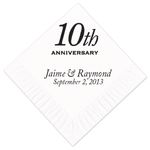 10th Anniversary Personalized Napkins