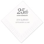 25th Anniversary Personalized Napkins
