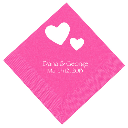 Love Hearts Personalized Napkins