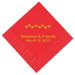 Dancing Hearts Personalized Napkins