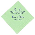 Whale Couple Personalized Napkins