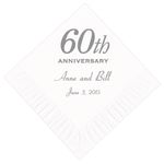 60th Anniversary Personalized Napkins