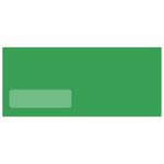 Gamma Green Envelopes - #10 matte 4 1/8 x 9 1/2 Poly Window 60T