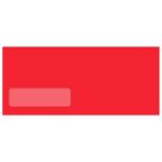 Re-Entry Red Envelopes - #10 matte 4 1/8 x 9 1/2 Poly Window 60T