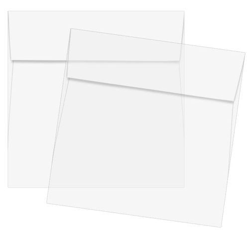 Clearfold Square Vellum Envelopes - 6 ½ x 6 ½ 30lb