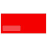 Red Envelopes - #10 Plike 4 1/8 x 9 1/2 Poly Window 95T