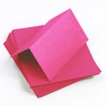 Azalea Pink Folded Place Card - Stardream Metallic 105C