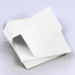 Crystal White Folded Place Card - Stardream Metallic 105C