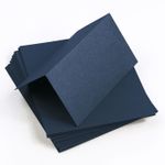 Lapis Lazuli Blue Folded Place Card - Stardream Metallic 105C