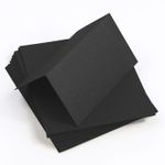 Onyx Black Folded Place Card - Stardream Metallic 105C