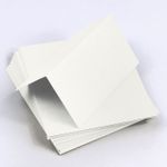 Quartz Pearl White Folded Place Card - Stardream Metallic 105C