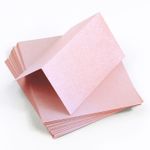 Rose Quartz Folded Place Card - Stardream Metallic 105C
