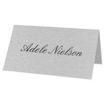 Metallic Silver, Folded Place Cards, Stardream 81lb Text