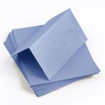 Vista Blue Folded Place Card - Stardream Metallic 105C