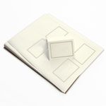 4up Printable Foil Place Card - Ecru Pearl