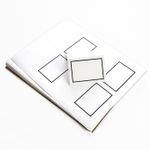 4up Printable Foil Place Card - White Black