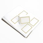 4up Printable Foil Place Card - White Gold