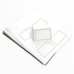 4up Printable Foil Place Card - White Pearl