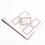 4up Printable Foil Place Card - White Red