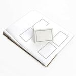 4up Printable Foil Place Card - White Silver
