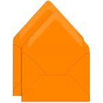 Pumpkin Orange Double Envelopes - A7 Gmund Colors Matt 5 1/4 x 7 1/4 Euro Flap 68T