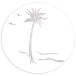 Palm Tree Wedding Envelope Seal, Silver Foil