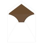 Chocolate Lined Inner Ungummed Envelopes, Royal Radiant White