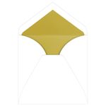 Gold Lined Inner Ungummed Envelopes, Royal Radiant White