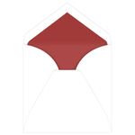 Red Lined Inner Ungummed Envelopes, Royal Radiant White