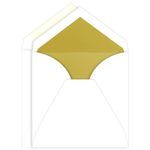 Gold Lined Inner Outer Envelopes, Royal Radiant White