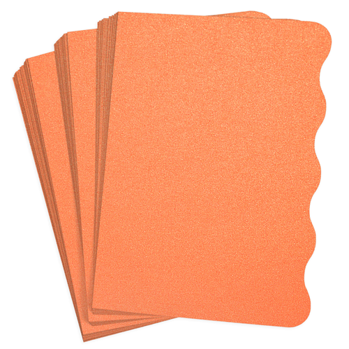 12 x 12 Flame Metallic Orange Cardstock, 105lb.