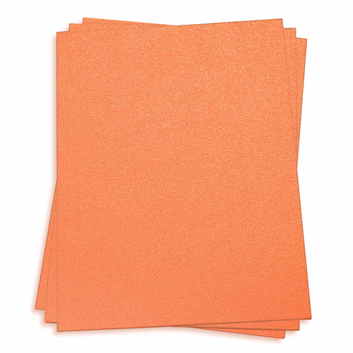 Flame Orange Card Stock 12 x 12 Stardream Metallic 105lb Cover LCI