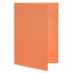 Flame Orange Folded Card - A2 Stardream Metallic 4 1/4 x 5 1/2 105C