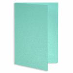Lagoon Green Folded Card - A1 Stardream Metallic 3 1/2 x 4 7/8 105C