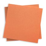 Flame Orange Square Flat Card - 5 1/4 x 5 1/4 Stardream Metallic 105C