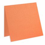 Flame Orange Square Folded Card - 5 1/4 x 5 1/4 Stardream Metallic 105C