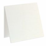 Quartz Pearl White Square Folded Card - 5 1/4 x 5 1/4 Stardream Metallic 105C