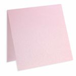 Rose Quartz Square Folded Card - 5 1/4 x 5 1/4 Stardream Metallic 105C
