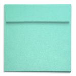 Lagoon Green Square Envelopes - 5 1/2 x 5 1/2 Stardream Metallic 81T