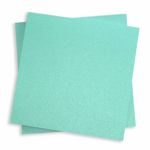 Lagoon Green Square Flat Card - 6 1/4 x 6 1/4 Stardream Metallic 105C